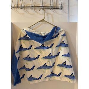 Pottery Barn child hooded beach‎ towel sharks $39